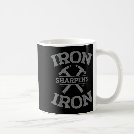 Iron Sharpens Iron Proverbs 27_17 Gym Workout Men  Koffiemok (Rechts)