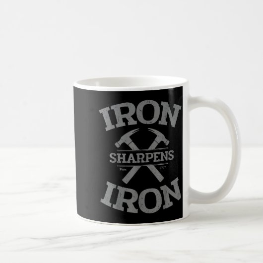 Iron Sharpens Iron Proverbs 27_17 Gym Workout Men  Koffiemok (Rechts)