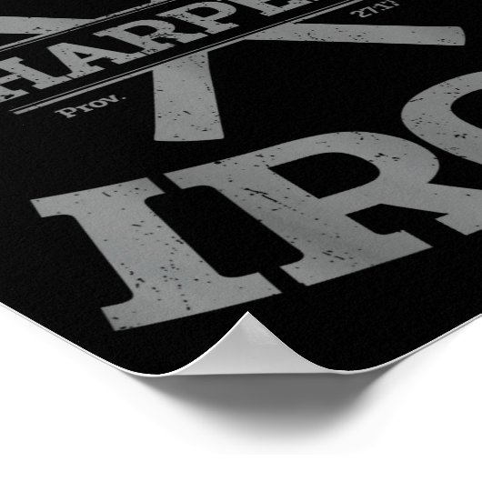 Iron Sharpens Iron Proverbs 27_17 Gym Workout Men  Poster (Hoek)