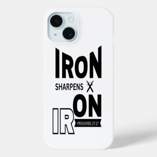 Iron Sharpens Iron Proverbs 27:17 iPhone Case (Achterkant)