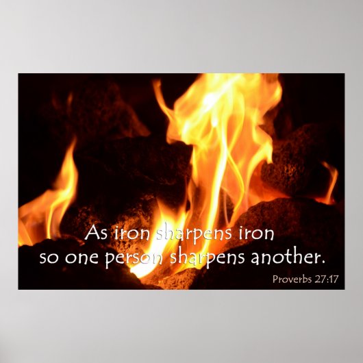 Iron sharpens iron Proverbs Poster (Voorkant)