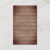 Iron Skillet Rustic Wood Restaurant Caterer Visitekaartje (Achterkant)