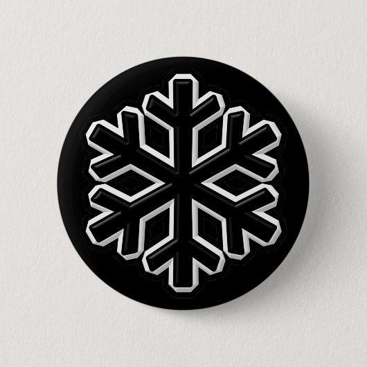 Iron Snowflake Ronde Button 5,7 Cm (Voorkant)