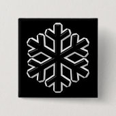 Iron Snowflake Vierkante Button 5,1 Cm (Voorkant)