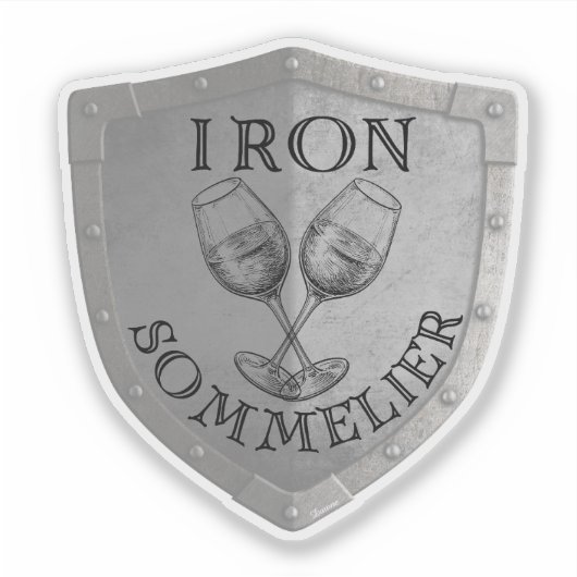 Iron Sommelier Wine Lover Sticker (Voorkant)