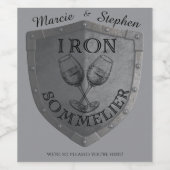 Iron Sommelier Wine Lover Wijn Etiket (Enkel label)