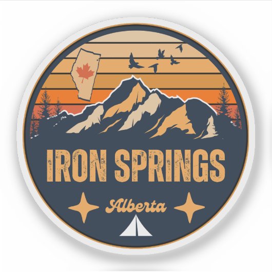 Iron Springs, Alberta Sticker (Voorkant)