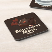 Iron T Bittersweet Mood: Dark Chocolate Cake Art Bier Onderzetter (Linkerzijde)