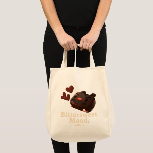 Iron T Bittersweet Mood: Dark Chocolate Cake Art Tote Bag (Voorkant (product))