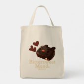 Iron T Bittersweet Mood: Dark Chocolate Cake Art Tote Bag (Achterkant)