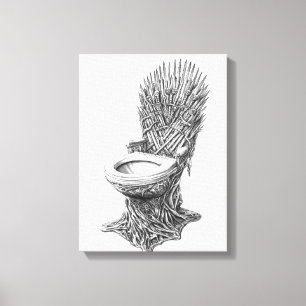 Iron Throne Toilet – Grappige Game of Thrones Canvas Afdruk