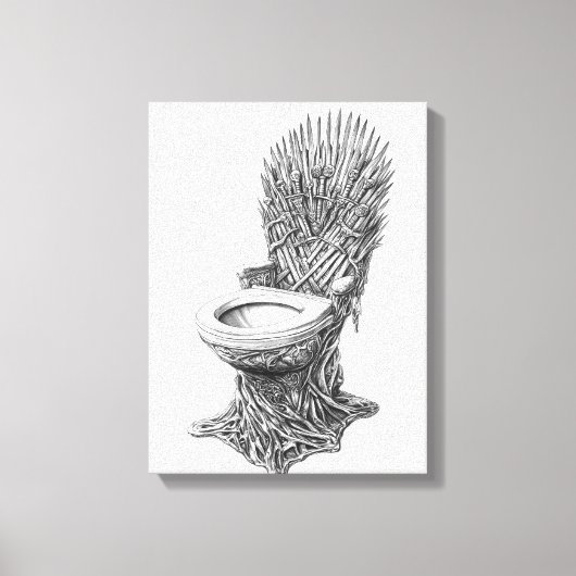 Iron Throne Toilet – Grappige Game of Thrones Canvas Afdruk (Voorkant)