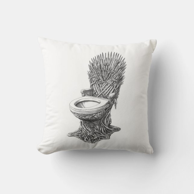 Iron Throne Toilet – Grappige Game of Thrones Kussen (Voorkant)