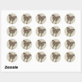 Iron Tribal Butterfly Ronde Sticker (Vel)