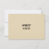 Iron Vow QR Code Wedding RSVP Card (Achterkant)