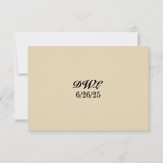 Iron Vow QR Code Wedding RSVP Card (Achterkant)