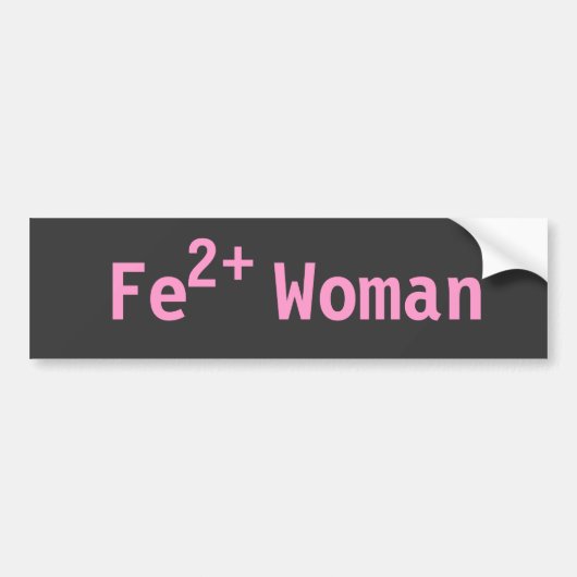 Iron Woman Triathelete, roze en grijs Bumpersticker (Voorkant)