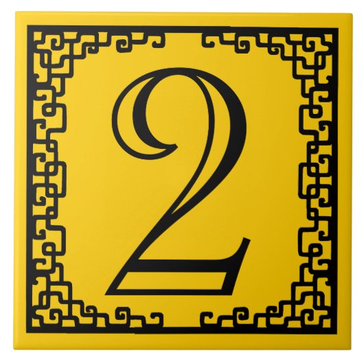 Iron Work Lijst Personalized Street Number Tegeltje (Voorkant)