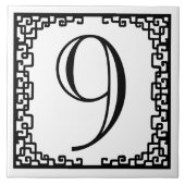 Iron Work Lijst Personalized Street Number Tegeltje (Voorkant)