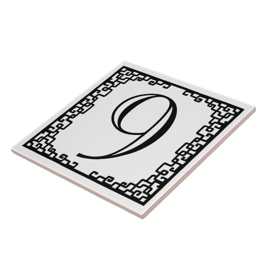 Iron Work Lijst Personalized Street Number Tegeltje (Zijkant)