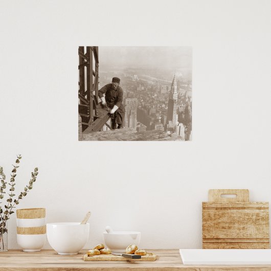 Iron Worker Empire State Building 1930 Poster (Keuken)