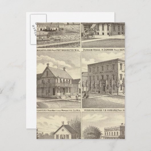 Iron Works, hotels en woonwijken in Port Washingto Briefkaart (Voorkant / Achterkant)