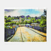 Ironbridge in Shropshire, Engeland Fleece Deken (Voorkant (Horizontaal))