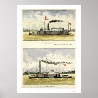 Ironclad Alexandrië, door D.M.N. Stouffer 1864 Poster