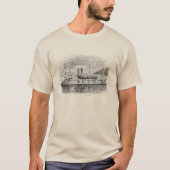 Ironclad Gunboat Engraving - Burgeroorlog van de U T-shirt (Voorkant)