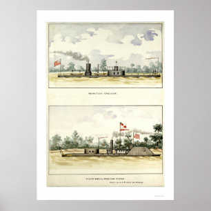 Ironclad Oneota van D.M.N. Stouffer 1864 Poster