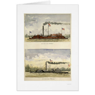 Ironclads Essex en Choctaw door Stouffer 1864