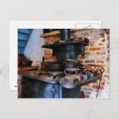 Ironen die op de kast worden verwarmd briefkaart (Voorkant / Achterkant)