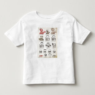 Ironen uit een handelscatalogus van binnenlandse g kinder shirts
