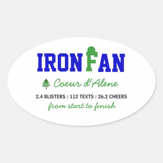 IronFan Ovale Sticker (Voorkant)