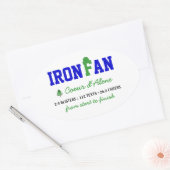 IronFan Ovale Sticker (Envelop)