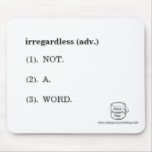 "Irongeacht" Definitie Mousepad Muismat (Voorkant)