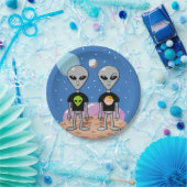 Ironic Aliens Papieren Bordje (Feest)