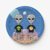 Ironic Aliens Papieren Bordje (Voorkant)