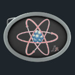 Ironic Atomic Oval Belt Buckle Gesp<br><div class="desc">Een Ironisch atoomontwerp voor de wetenschappelijke set. Je zal geen atoom zijn als je deze wonderbaarlijk ironische gordel sluiting draag. De nabijheid van dit krachtige symbool tot uw centrum van creativiteit zal niet onopgemerkt blijven door degenen die er toe doen. . . Let op: als je een Zazzle-product wilt laten...</div>
