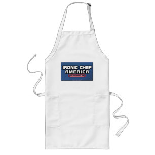 IRONIC CHEF AMERICA - DADS FUNNY APRON LANG SCHORT