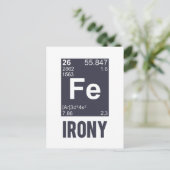Ironic Chemical Element FE Irony Briefkaart (Staand voorkant)