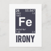 Ironic Chemical Element FE Irony Briefkaart (Voorkant)