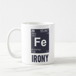 Ironic Chemical Element FE Irony Koffiemok