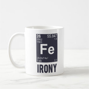 Ironic Chemical Element FE Irony Koffiemok