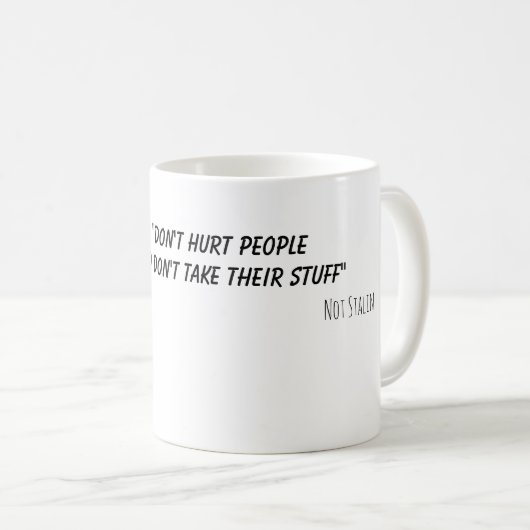 Ironic Funny Socialist van het libertarialistische Koffiemok (Voorkant rechts)