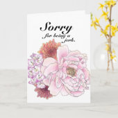 Ironic grappig dat je een eikel excuses bent kaart (Gele Bloem)