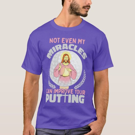Ironic Jesus Golf Player Saying Golfer Golf Golfin T-shirt (Voorkant)