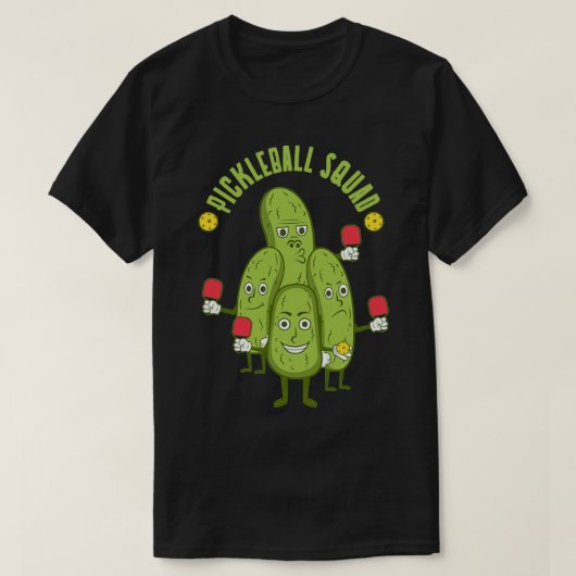 Ironic Pickle Ball Player Dink Pickleball Squad T-shirt (Design voorkant)