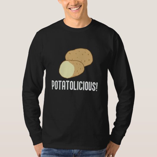 Ironic Potatoe Quote Hobby Chef Potatolicious T-shirt (Voorkant)
