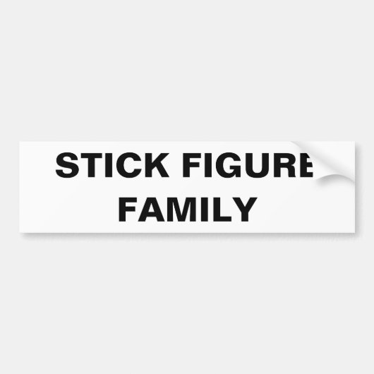 Ironic Stick Figuur Family Bumpersticker (Voorkant)